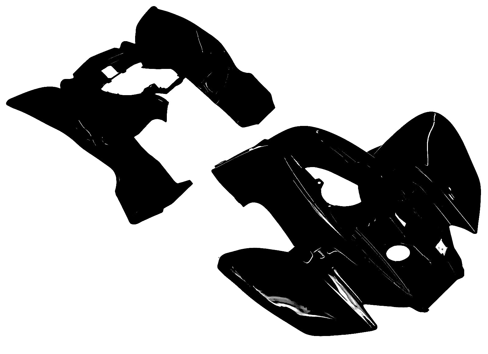 PLASTIC SET BLACK 125-F