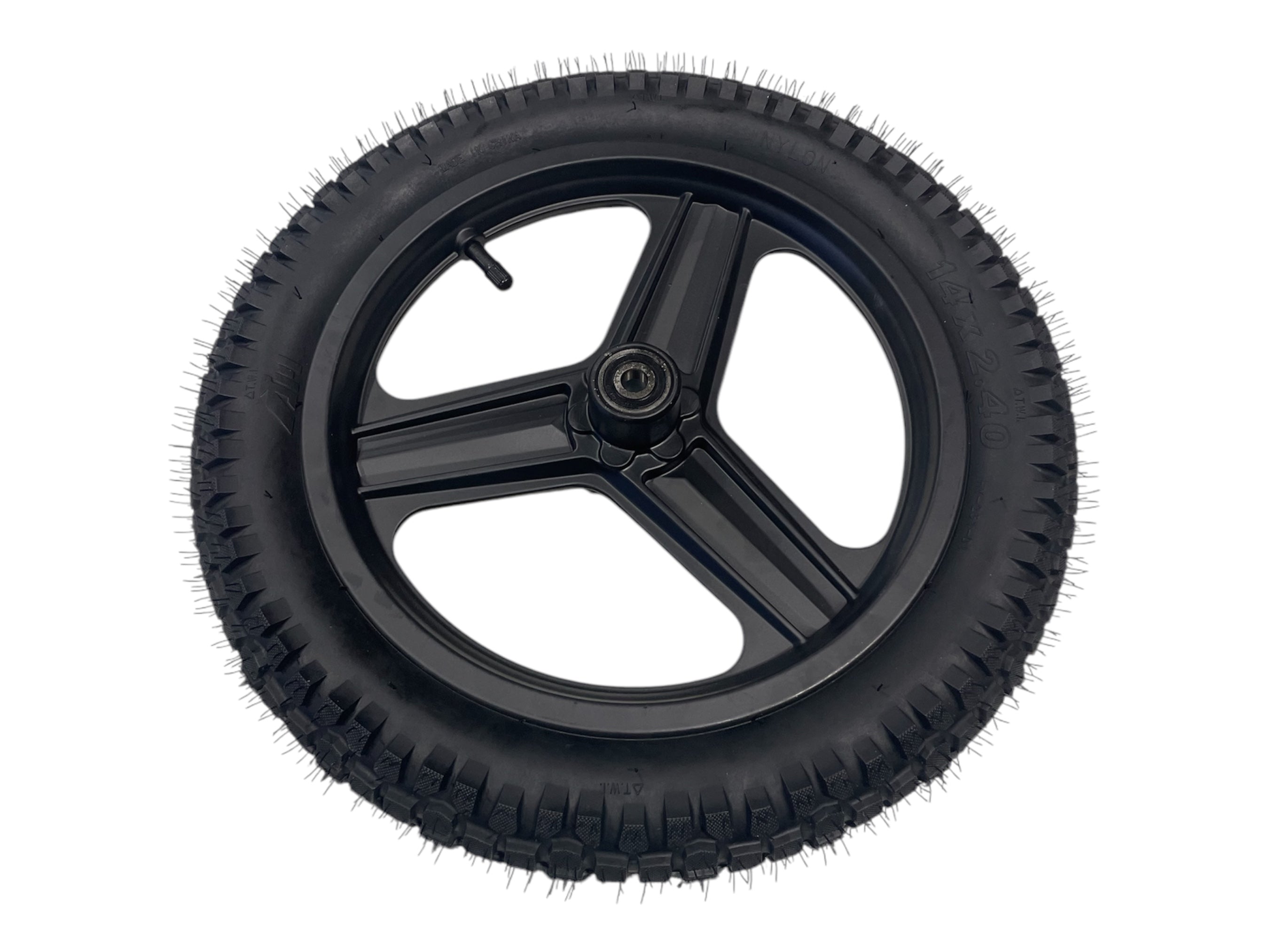 Complete front wheel