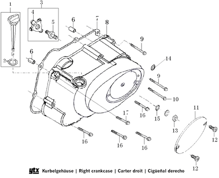 Intern motor Right cover