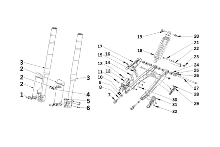 SUSPENSIONS & SWINGARM