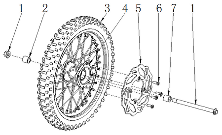 FRONT WHEEL + FRONT BRAKES