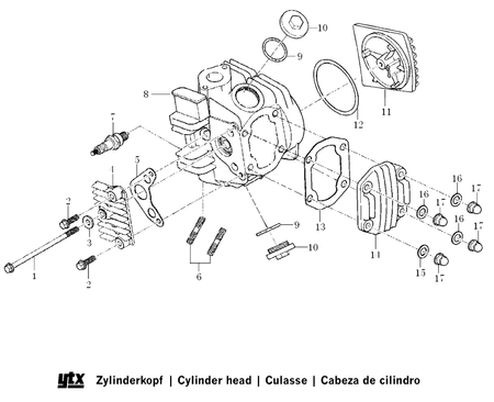 Intern motor Cylinder head