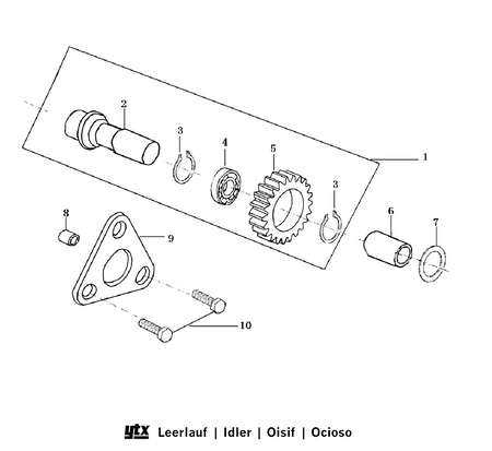 Intern motor Idler