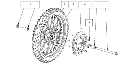 FRONT WHEEL + FRONT BRAKES