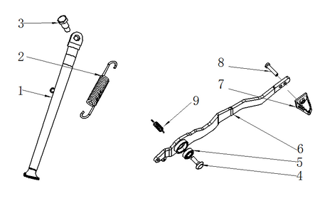 FOOT PEGS- SIDE STAND