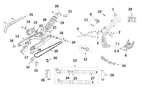 FRAME AND SUSPENSION