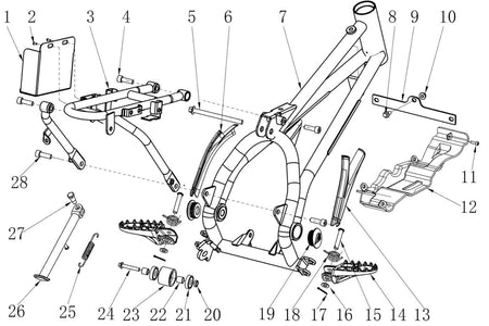 FRAME AND FOOT REST