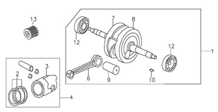 PISTON AND CRANKSHAFT