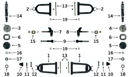 FRONT SHOCK AND DRIVETRAIN