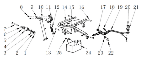 SUB-FRAME AND FOOT LEVERS