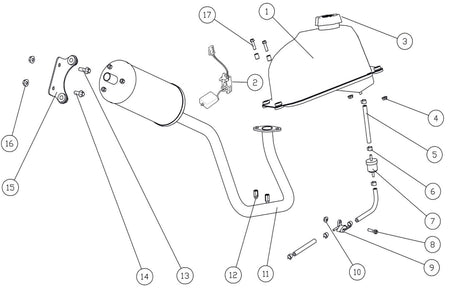 EXHAUST AND GAS TANK