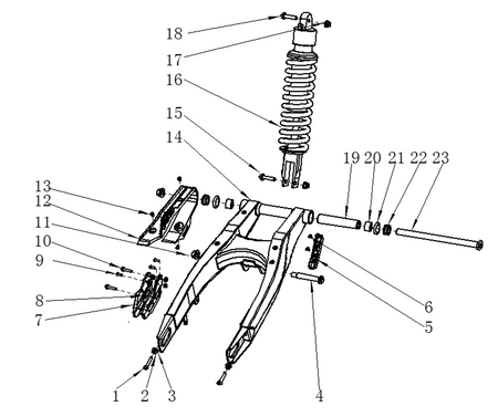 REAR SHOCK & SWING ARM