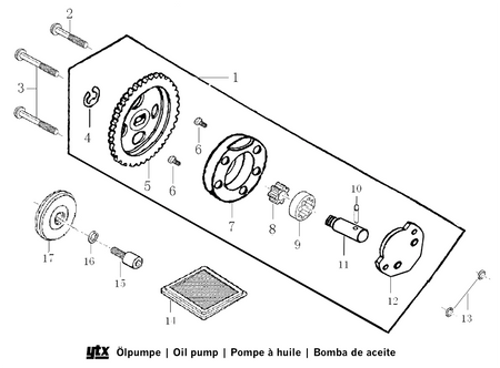 Intern motor Oil pump