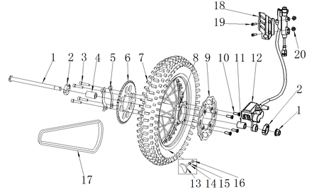 REAR WHEEL + REAR BRAKES