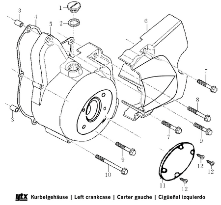 Intern motor Left cover