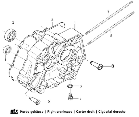 Intern motor Right cover