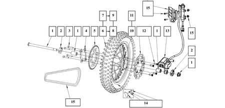 REAR WHEEL + REAR BRAKES