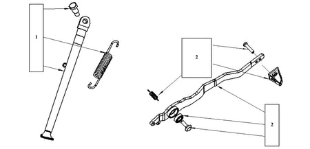 FOOT PEGS- SIDE STAND