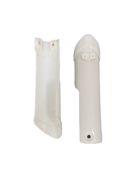 WHITE FRONT FORKS COVER (2PCS)