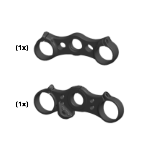 Bottom triple clamp +Top triple clamp